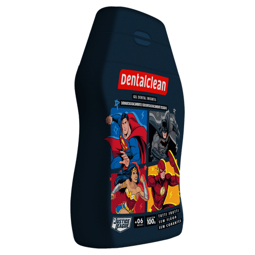 Gel Dental Infantil Anticáries sem Flúor Tutti Frutti Justice League Dentalclean - 100g