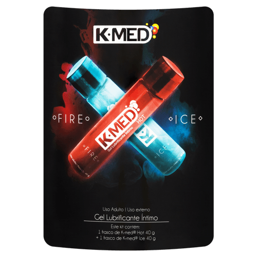 Lubrificante íntimo gel Hot e Ice 2x40g sem cheiro K-Med