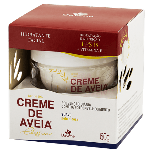 Hidratante Facial Davene Aveia Suave Fps15 50G - Davene