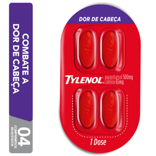 Tylenol DC Paracetamol 500mg - 4 Comprimidos