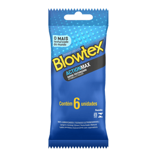 Preservativo Act 6 Unidades Lubrificado Texturizado Blowtex