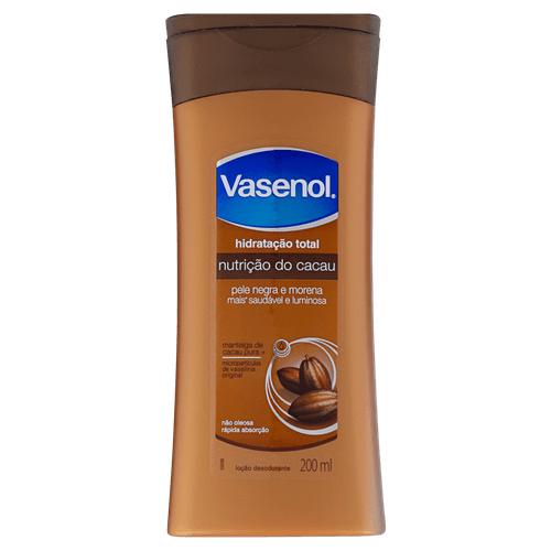 Loção Vasenol Hidratante Tot Nutri Cacau 200Ml - Vasenol
