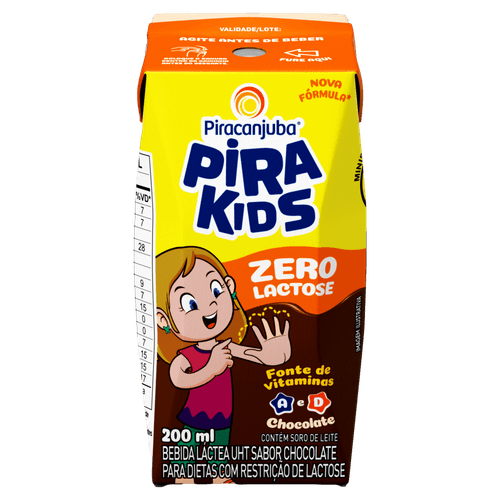 Pirakids Zero Lactose Chocolate 200Ml - Piracanjuba
