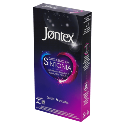 Preservativo Jontex Orgasmo em Sintonia - 4 Unidades
