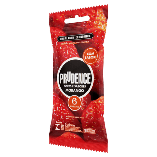 Preservativo Prudence Morango 6Un - Prudence