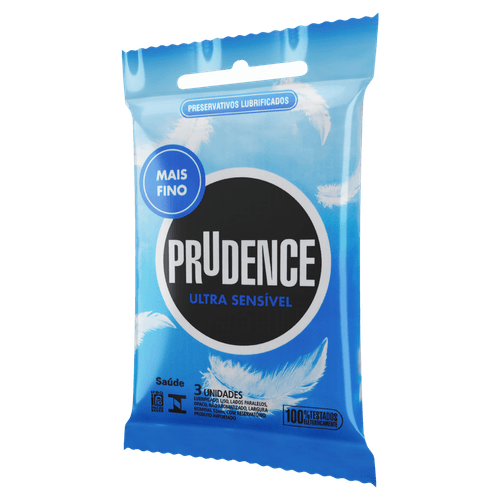 Preservativo Masculino Prudence Ultra Sensível 3 Un Látex Lubrificado