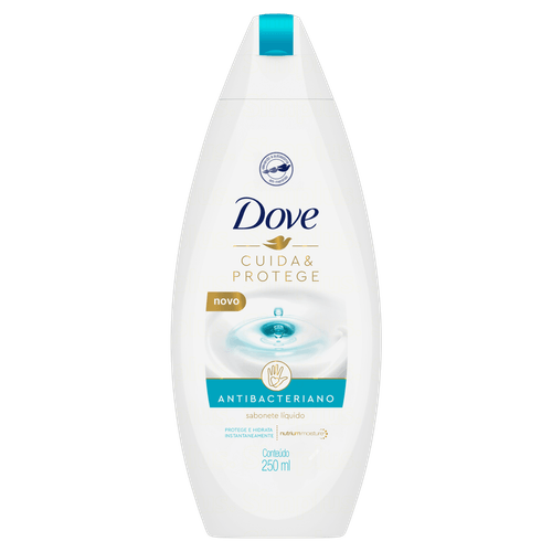 Sabonete Líquido Antibacteriano Dove Cuida & Protege Frasco 250ml