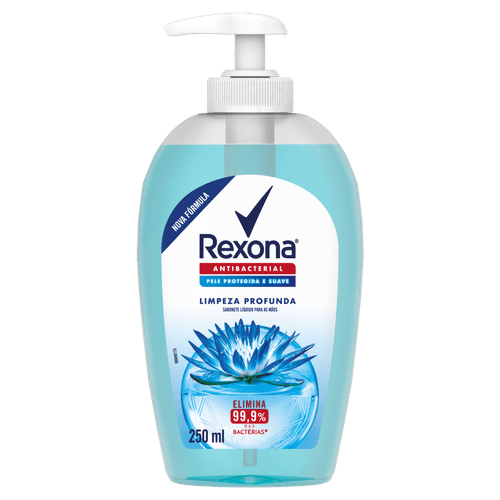 Sabonete Líquido para as Mãos Antibacterial Rexona Limpeza Profunda Frasco 250ml