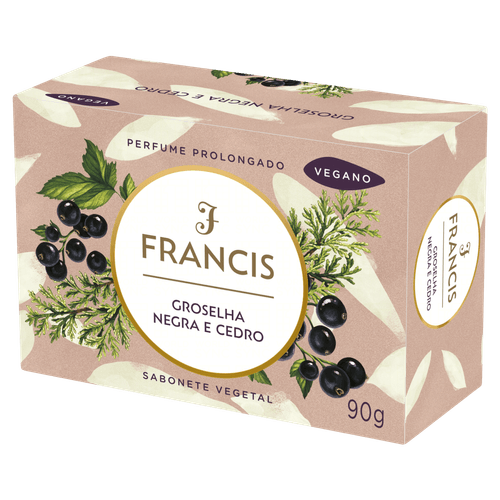 Sabonete Barra Francis Clássico Preto 85G - Francis