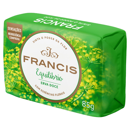 Sabonete Barra Francis Suave Verde 85G - Francis
