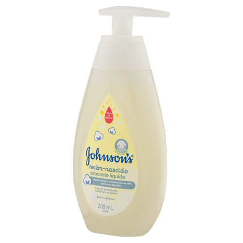 Sabonete Líquido Johnson's Recém-Nascido Frasco 200ml
