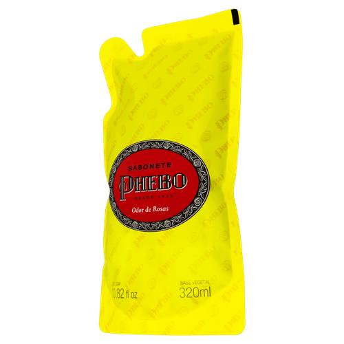 Sabonete Líquido Refil 320ml Rosas Glicerina Phebo