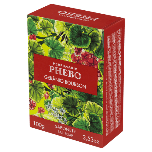 Sabonete Barra Vegetal Origens Gerânio Bourbon 100g Rosa - Phebo