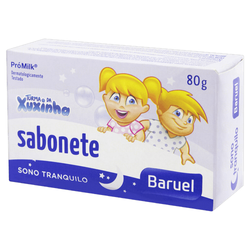 Sabonete infantil barra Turma da Xuxinha 80g Lavanda e Bergamota Baruel - Sono Tranquilo