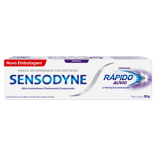 Creme Dental Original Sensodyne Rápido Alívio & Proteção Duradoura Caixa 50g
