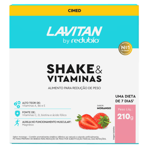 Lavitan By Redubío Shake & Vitaminas Morango - 210g