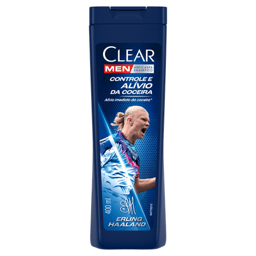 Shampoo Anticaspa Clear Men Controle e Alívio da Coceira Frasco 400ml