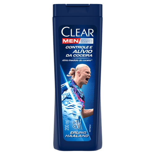 Shampoo Anticaspa Erling Haaland Clear Men Controle e Alívio da Coceira Frasco 200ml