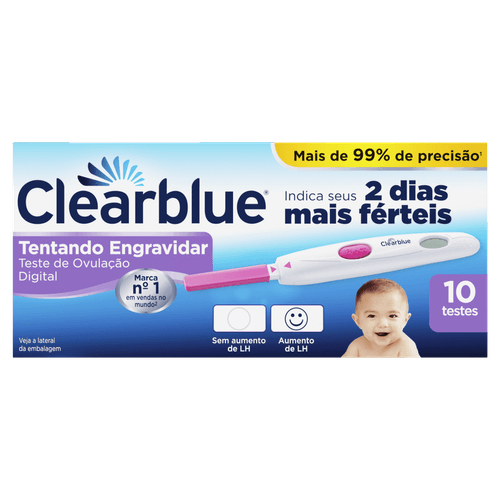 Teste Ovulacao Clearblue Dig 10 Testes - Clearblue