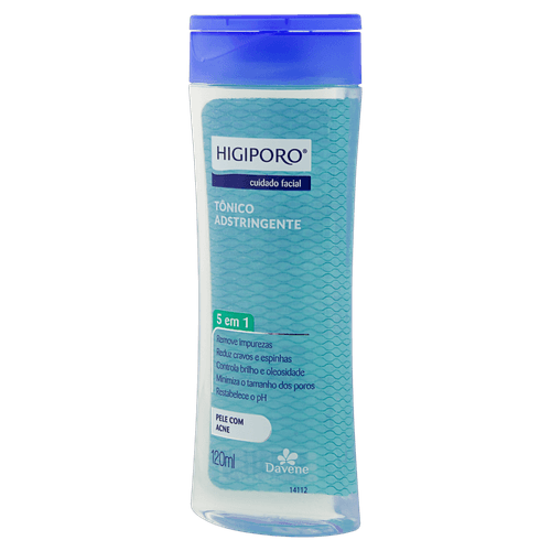 Toni Facial Higiporo Adstrigente Etapa 02 Pele Acne 120Ml - Higiporo