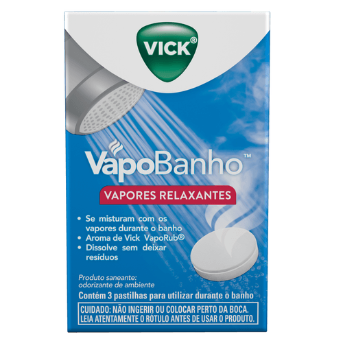 Odorizante de Ambiente Vick VapoBanho Caixa 3 Unidades