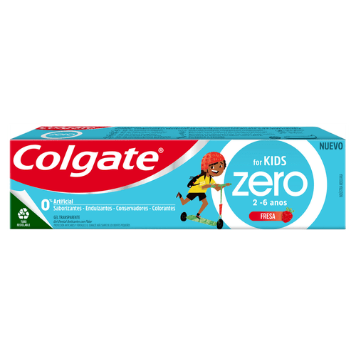 Gel Dental com Flúor Morango Colgate For Kids Zero Caixa 70g