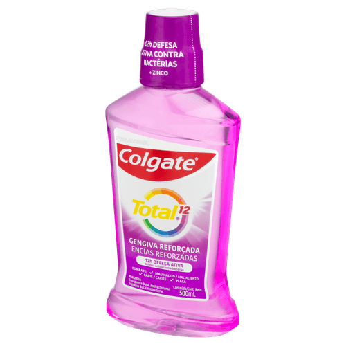 Enxaguante Bucal Zero Álcool Colgate Total 12 Gengiva Reforçada Frasco 500ml