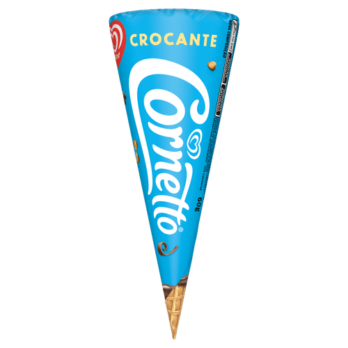 Sorvete Cornetto Crocante 90 ml Creme, Chocolate e Amendoim Kibon