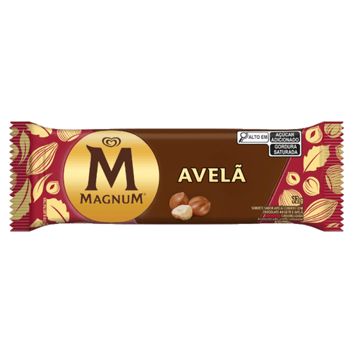 Sorvete Magnum Praliné 60g Avelã com Chocolate ao Leite Kibon