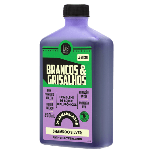 Shampoo Desamarelador Silver Brancos e Grisalhos 250ml Lola
