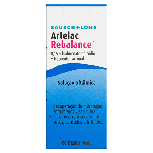 Solução Oftálmica Arteleac Rebalance 10ml