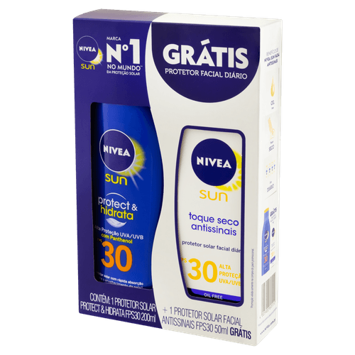 Nivea Sun P&H Fps30 200Ml+Fac Fps30 50Ml