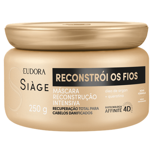 Máscara de Tratamento Eudora Siàge Reconstrói os Fios Pote 250g