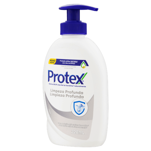 Sabonete Líquido para as Mãos Antibacteriano Protex Limpeza Profunda Frasco 220ml Pump