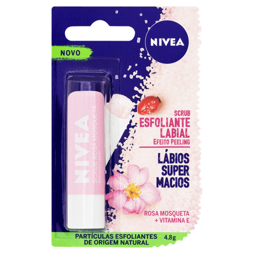 Esfoliante Labial Scrub Rosa Mosqueta 4,8g Nivea
