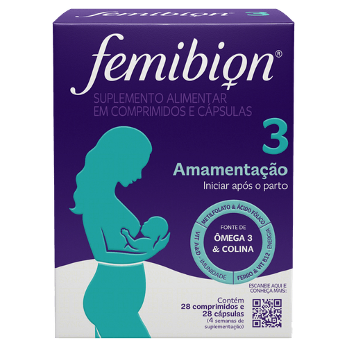 Suplemento Alimentar Femibion 3 Amamentação Femibion 56 Unidades Comprimido