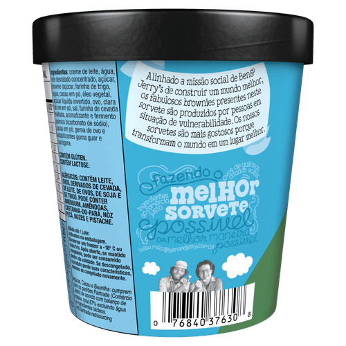 Sorvete Vegano Chocolate Fudge Brownie Ben & Jerry's Pote 458ml