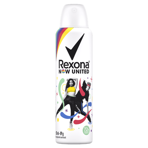 Desodorante Feminino Spray Aero Now United 150ml Rexona 72h