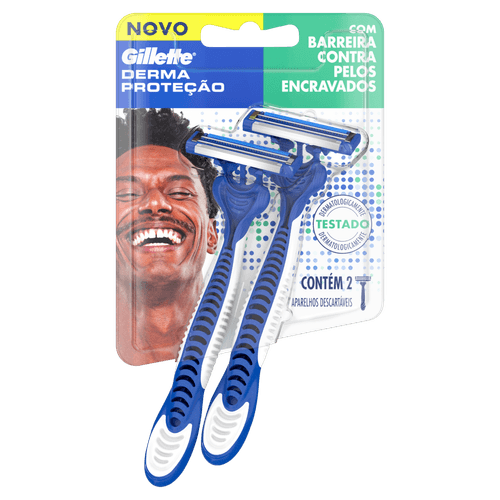 Aparelho de Barbear Descartável Derma Proteção 2 Unidades Gillette
