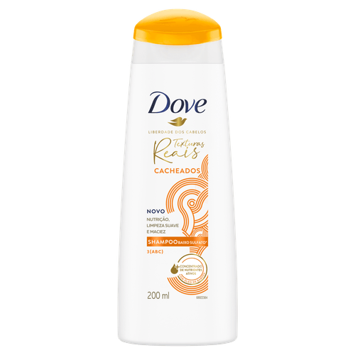 Shampoo Texturas Reais Cacheados Baixo Sulfato 200ml Dove