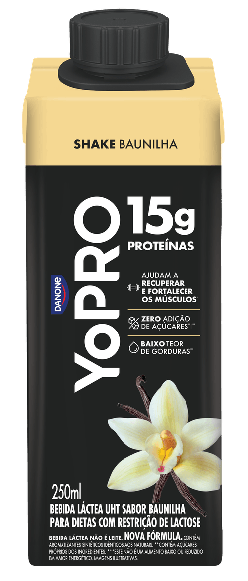 Bebida Láctea Shake Baunilha Zero Lactose Yopro - 250ml