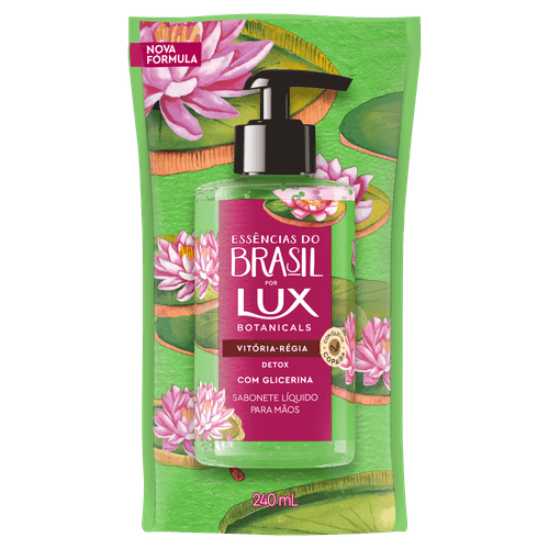 Sabonete Líquido para as Mãos Lux Botanicals Essências do Brasil Vitória Régia Refil - 240ml