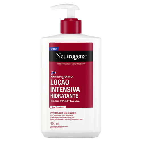 Loção Corporal Hidratante Intensiva sem Fragrância Neutrogena Norwegian Formula Frasco 400ml