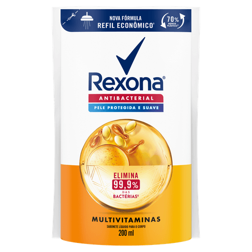 Sabonete Líquido Rexona Multivitaminas 200ml Refil