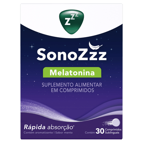 SonoZzz Melatonina Menta - 30 Comprimido Sublingual