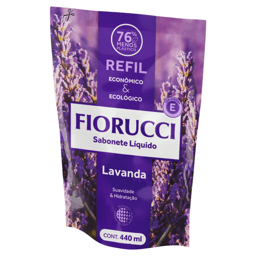 Sabonete Líquido Lavanda Fiorucci Sachê 440ml Refil