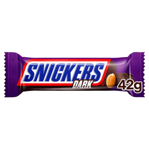 Barra de Chocolate Snickers Dark 42g Meio Amargo com Amendoim Mars
