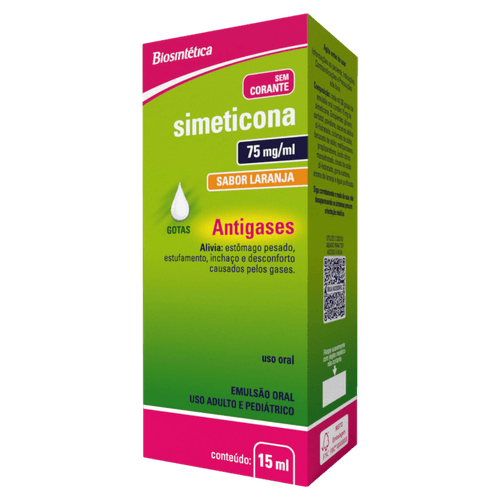 Simeticona 75mg/ml Biosintética Emulsão Oral Gotas 15ml