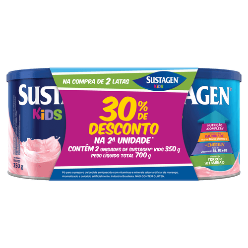 Sustagen Kids Kit 2 unidades de 350g - Morango
