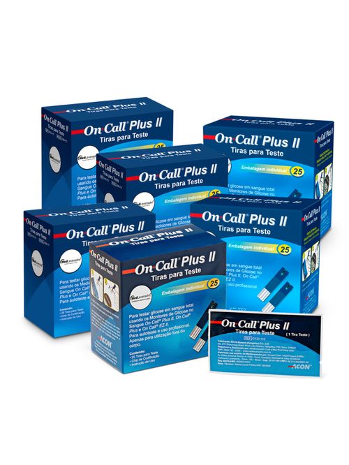 150 Tiras de Glicose Individuais On Call Plus II